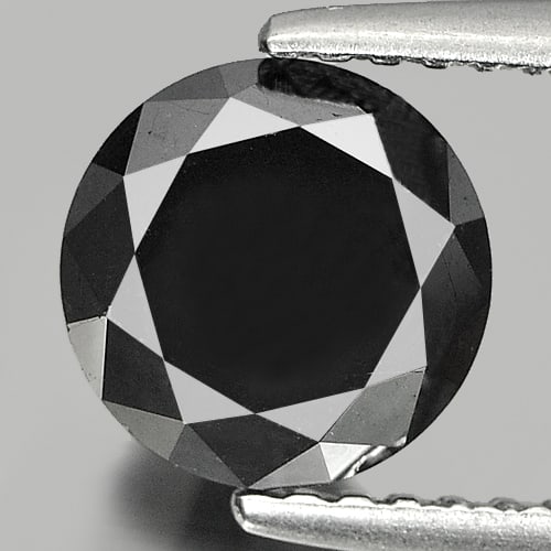 2.11 Ct. Natural Black Loose Diamond Round Brilliant Cut Size 7 Mm. (1 of 3)
