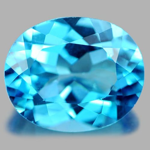 Natural Swiss Blue Topaz Gemstones 4.43 Ct. Oval Shape 11 x 9 Mm. (1 of 3)
