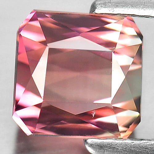 Natural Bi Color Tourmaline Gemstones 1.98 Ct. Octagon Shape 6.4 x 6.3 Mm. (1 of 3)