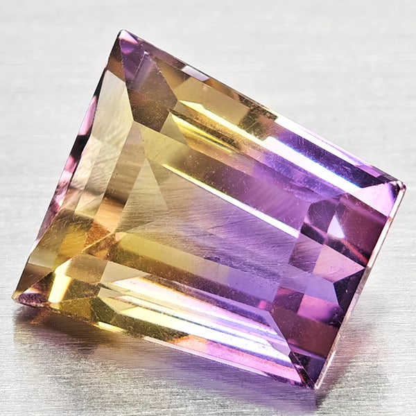 Natural Bi Color Ametrine Gemstones 3.02 Ct. Square Shape 9.2 x 8.2 Mm. - 2