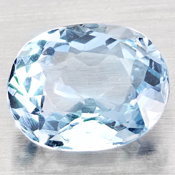 Natural Baby Blue Aquamarine Gemstone 1.39 Ct. Oval Shape 8.4 x 6.7 Mm.: Product ID: 800812133 Product Name: Natural Aquamarine Weight: 1.39 CT. Size: 8.4 x 6.7 x 4.3 MM. Shape: Oval Shape Color: Baby Blue Clarity:VSI Luster: Good Gems Origin: Brazil Treatment: Unheated Cr