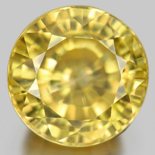 Natural Yellow Zircon Gemstones 7.19 Ct. Round Shape 10.38 x 10.53 Mm. (1 of 4)