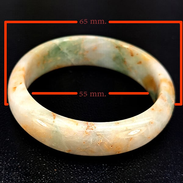 Natural Multi Color Jade Bangle 280.15 Ct. Diameter 55 Mm. (1 of 3)