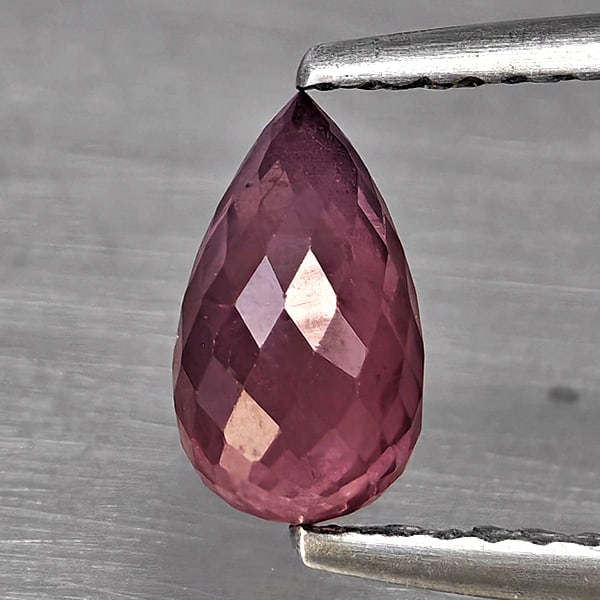 Natural Purplish Pink Rhodolite Garnet Gemstones 1.44 Ct. Briolette Shape 7.8 x 4.8 Mm. (1 of 3)