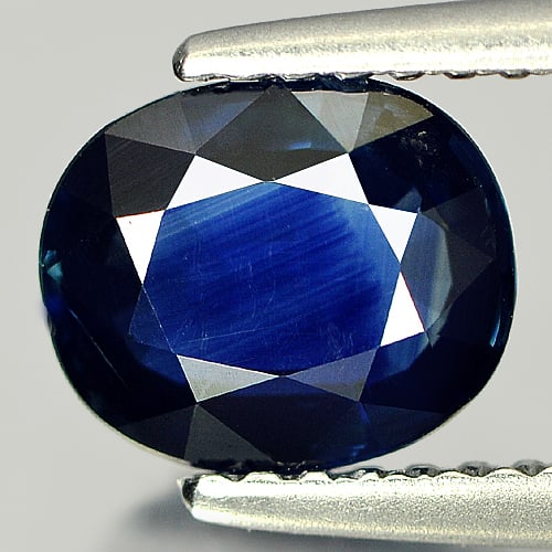 Natural Blue Sapphire Gemstones 1.55 Ct. Oval Shape 7.52 x 6.41 Mm. (1 of 4)
