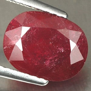 Natural Red Ruby Gemstones 2.58 Ct. Oval Shape 9.7 x 7.5 Mm. (1 of 3)