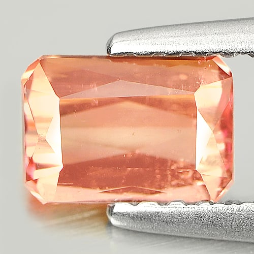 Natural Orangish Pink Tourmaline Gemstones 0.85 Ct. Octagon Shape 6.5 x 4.5 Mm.: Product ID: 807228024 Product Name: Natural Tourmaline Weight: 0.85 CT. Size: 6.5 x 4.5 x 3.4 MM. Shape: Octagon Color: Orangish Pink Clarity:SI Luster: Good Gems Origin: Mozambique , Africa Treatment