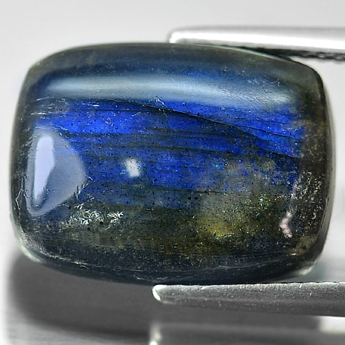 Natural Multi Color Blue Labradorite Doublet Gemstones 8.24 Ct. Baguette Cabochon Shape 16 x 12 Mm. (1 of 3)