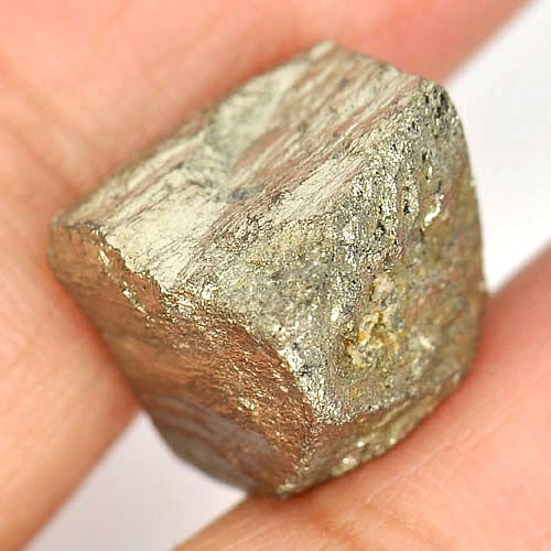 Mineral Metallic Luster And Pale Brass - Yellow Gold Natural Pyrite 20.77 Ct. (1 of 3)