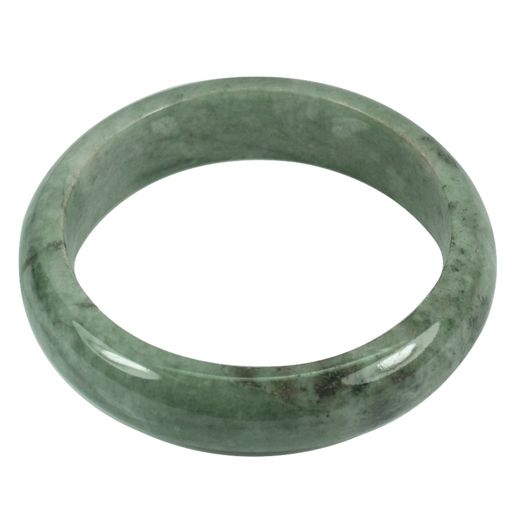 Natural Green Jade Bangle 320.96 Ct. Diameter 58 Mm. (1 of 3)