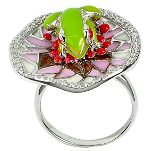 925 Sterling Silver Green Enamel Frog Ring Jewelry 6.74 Grams Size 6: Product ID: 281210053 Product Type: 925 Sterling Silver Fine Jewelry Jewelry Weight: 6.74 Grams. Ring Size: 6 Resizable(Fee) Gemstones Color: Green Metal: Solid Silver 92.5%. Gemstone Detail: Grteen F