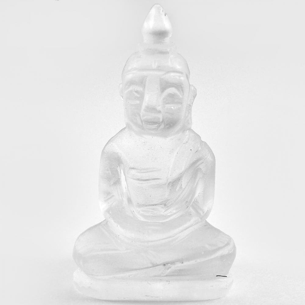 Natural White Quartz Gemstones 63.11 Ct. Buddha Carving Shape 42 x 23 Mm.: Product ID: 815501886 Product Name: Natural Quartz Weight: 63.11 CT. Size: 42 x 23 x 17 MM. Shape: Buddha Carving Color: White Clarity:Semi - Transparent Luster: Good Gems Origin: Thailand Treatment: 