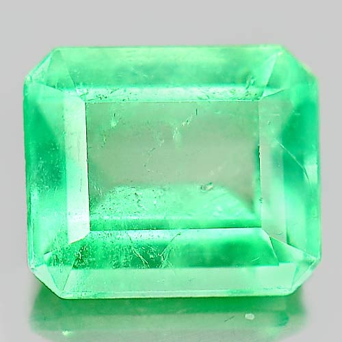 Natural Green Columbian Emerald Gemstones 0.42 Ct. Octagon Shape 5.5 x 4 Mm. (1 of 3)