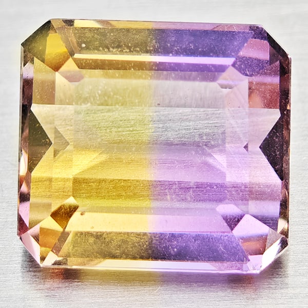Natural Bi Color Ametrine Gemstones 3.24 Ct. Octagon Shape 8.9 x 8.1 Mm. (1 of 3)
