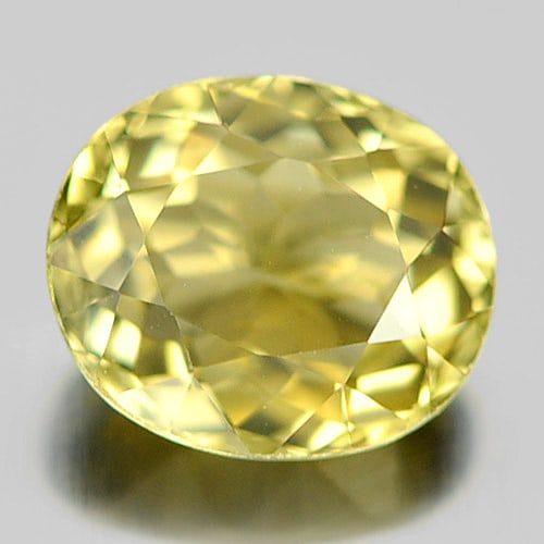 Natural Greenish Yellow Tourmaline Gemstones 0.85 Ct. Oval Shape 6.5 x 5.6 Mm. (1 of 3)