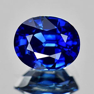 Natural Blue Sapphire Gemstones 1.54 Ct. Oval Shape 7.26 x 6 Mm. (1 of 4)