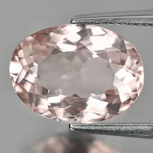 Natural Peach Pink Morganite Gemstones 3.61 Ct. Clean Oval Shape 11.6 x 8.6 Mm. (1 of 3)