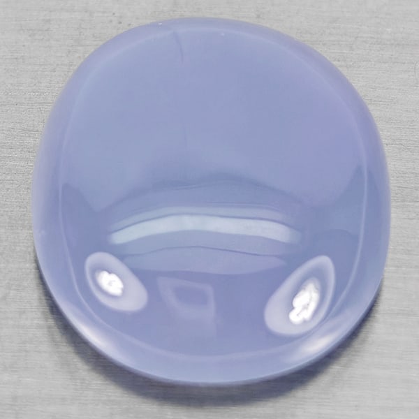 Natural Lavender Chalcedony Gemstones 24.35 Ct. Oval Cabochon Shape 19 x 16.8 Mm: Product ID: 801502734 Product Name: Natural Weight: 24.35 CT. Size: 19 x 16.8 x 11.1 MM. Shape: Oval Cabochon Color: Lavender Clarity:Semi - Transparent Luster: Good Gems Origin: Russia Treatment: Unh