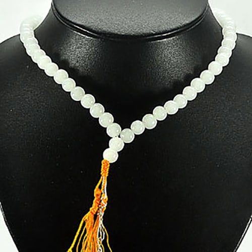 Natural White Quartz Gemstones 373.69 Ct. Beads Necklace Length 32 Inch.: Product ID: 808001982 Product Name: Natural Quartz Weight: 373.69 CT. Size: Length 32 Inch. MM. Shape: Round Cabochon Color: White Clarity:Opaque Luster: Good Gems Origin: Thailand Treatment: Unheated