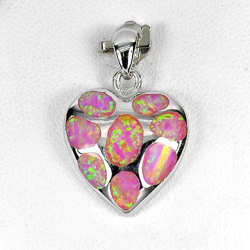 925 Sterling Silver Pendant Jewelry with Multi Color Pink Created Opal 4.78 Grams: Product ID: 280130028 Product Name: Sterling Silver Earrings Product Type: 925 Sterling Silver Fine Jewelry Jewelry Weight: 4.78 Grams. Gemstones Color: Multi-Color Metal: Solid Silver 92.5%. Gemstone