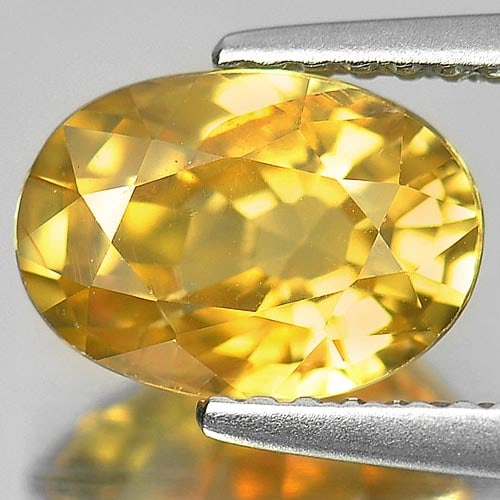 Natural Yellow Zircon Gemstones 2.75 Ct. Oval Shape 9 x 6.3 Mm.: Product ID: 807729511 Product Name: Natural Zircon Weight: 2.75 CT. Size: 9 x 6.3 x 4.7 MM. Shape: Oval Color: Yellow Clarity:VSI Luster: Very Good Gems Origin: Cambodia Treatment: Heated Crystal Stru