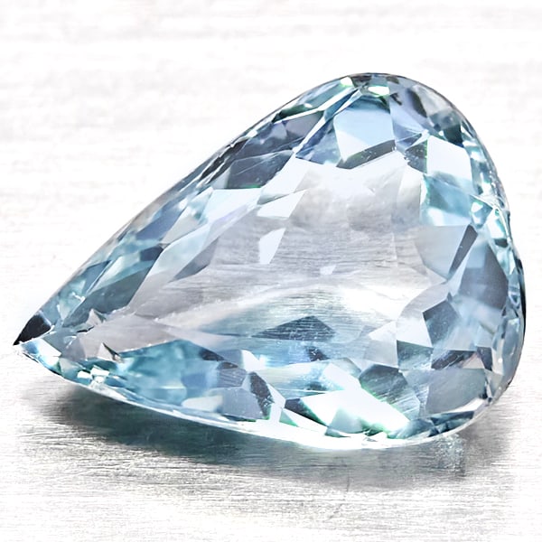 Natural Baby Blue Aquamarine Gemstones 1.06 Ct. Pear Shape 8.6 x 6.3 Mm.: Product ID: 800812056 Product Name: Natural Aquamarine Weight: 1.06 CT. Size: 8.6 x 6.3 x 3.9 MM. Shape: Pear Shape Color: Light Blue Clarity:VSI Luster: Good Gems Origin: Brazil Treatment: Unheated C