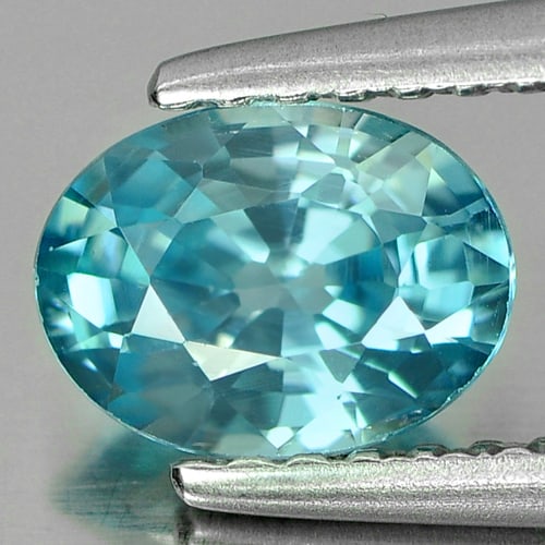Natural Blue Zircon Gemstones 1.12 Ct. Clean Oval Shape 7 x 5.2 Mm.: Product ID: 807710945 Product Name: Natural Zircon Weight: 1.12 CT. Size: 7 x 5.2 x 3.4 MM. Shape: Oval Color: Blue Clarity:IF Luster: Good Gems Origin: Cambodia Treatment: Heated Crystal Structure: T