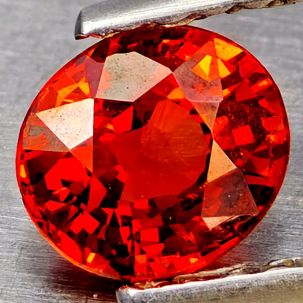 Natural Orangish Red Spessartine Garnet Gemstones 0.56 Ct. Oval Shape 5.1 x 4.4 Mm.: Product ID: 802937242 Product Name: Natural Garnet Weight: 0.56 CT. Size: 5.1 x 4.4 x 2.4 MM. Shape: Oval Shape Color: Orangish Red Clarity:SI1 Luster: Good Gems Origin: Namibia Treatment: Unheated Cr