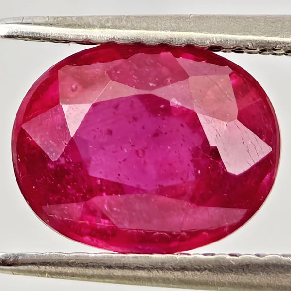 Natural Purplish Red Ruby Gemstones 2.94 Ct. Oval Shape 9 x 7.2 Mm. (1 of 3)