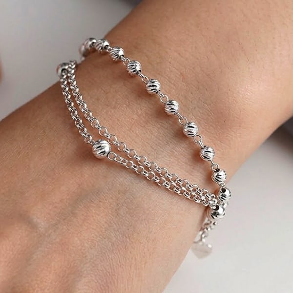 925 Sterling Silver Bracelet Jewelry Length 7 Inch. 4.40 Grams (1 of 3)