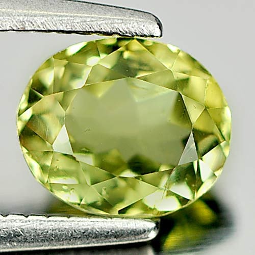 Natural Gem Greenish Yellow Tourmaline Gemstones 0.80 Ct. Oval Shape 6.2 x 5.2 Mm. (1 of 3)