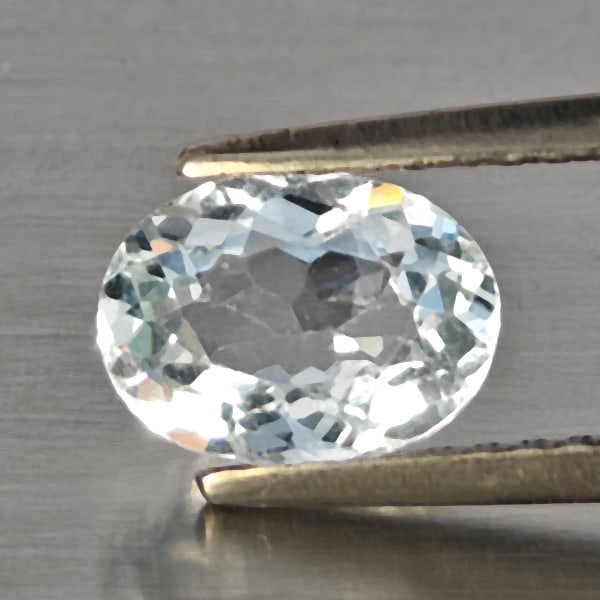 Natural Light Blue Aquamarine Gemstones 0.83 Ct. Oval Shape 7.4 x 5.4 Mm.: Product ID: 800812046 Product Name: Natural Aquamarine Weight: 0.83 CT. Size: 7.4 x 5.4 x 3.6 MM. Shape: Oval Color: Light Blue Clarity:VSI Luster: Good Gems Origin: Brazil Treatment: Unheated Crystal