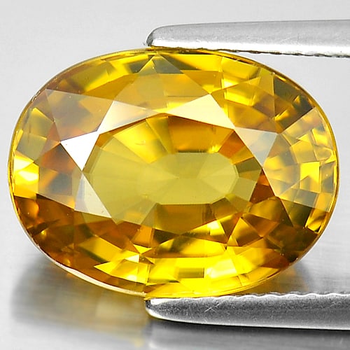 Natural Yellow Zircon Gemstones 9.38 Ct. Oval Shape 13.3 x 10.1 Mm.: Product ID: 807722535 Product Name: Natural Zircon Weight: 9.38 CT. Size: 13.3 x 10.1 x 6.2 MM. Shape: Oval Color: Yellow Clarity:VVS Luster: Very Good Gems Origin: Cambodia Treatment: Heated Crystal 