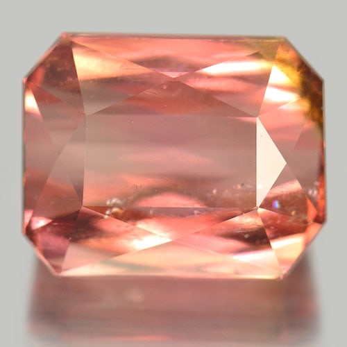 Natural Bi Color Tourmaline Gemstones 8.78 Ct. Octagon Shape 11.9 x 9.5 Mm. (1 of 3)