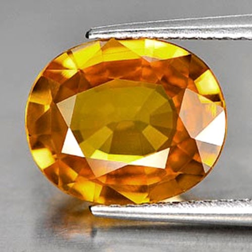 Certified Yellow Sapphire Gemstones 4.13 Ct. Clean Oval Shape 9.36 x 11.17 Mm. (1 of 4)