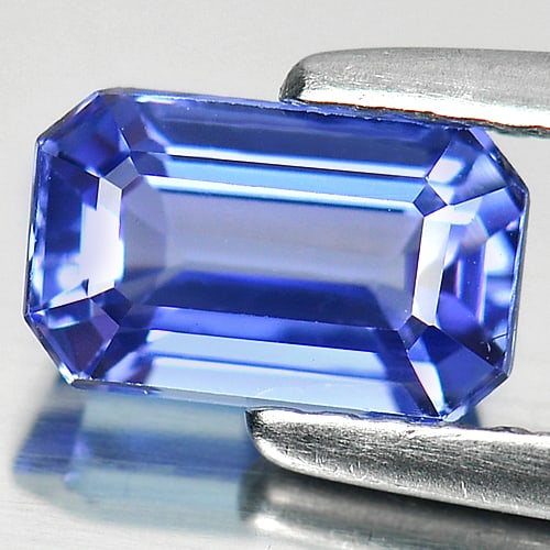 Natural Blue Tanzanite Gemstones 1.19 Ct. Clean Octagon Shape 7.32 x 4.50 Mm. (1 of 4)