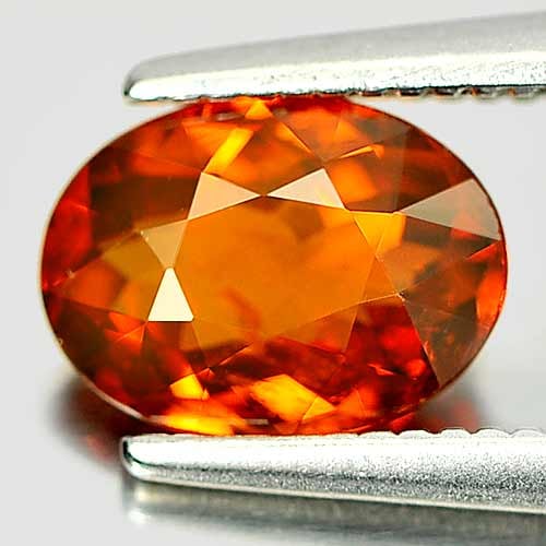 Natural Orange Spessartine Garnet Gemstones 1.25 Ct. Oval Shape 7.6 x 5.6 Mm.: Product ID: 802918809 Product Name: Natural Spessartine Weight: 1.25 CT. Size: 7.6 x 5.6 x 3.2 MM. Shape: Oval Color: Orange Clarity:SI1 Luster: Very Good Gems Origin: Nigeria Treatment: Unheated Crys