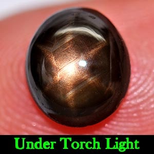 Natural Black Star Sapphire Gemstones 2.16 Ct. Oval Cabochon Shape 8 x 7 Mm.: Product ID: 806145230 Product Name: Natural Star Sapphire Weight: 2.16 CT. Size: 8 x 7 x 3.5 MM. Shape: Oval Cabochon Color: Black Clarity:Opaque Luster: Good 6 Rays Star Gems Origin: Thailand Treatme