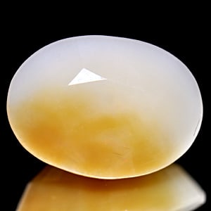 Natural Multi Color White Yellow Opal Gemstones 5.56 Ct. Oval Shape 15.1 x 11 Mm. (1 of 3)