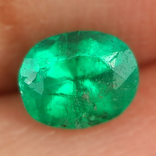 Natural Green Emerald Gemstones 0.34 Ct. Oval Shape 5 x 4 Mm. (1 of 3)
