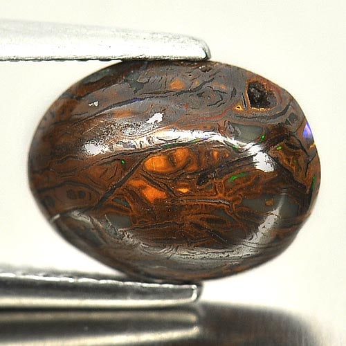 Natural Multi Color Flashing Boulder Opal Gemstones 3.49 Ct. Free Form Cabochon Shape (1 of 3)