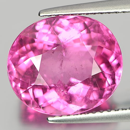Natural Pink Tourmaline Gemstones 7.31 Ct. Oval Shape 13.15 x 11.27 Mm. - 2