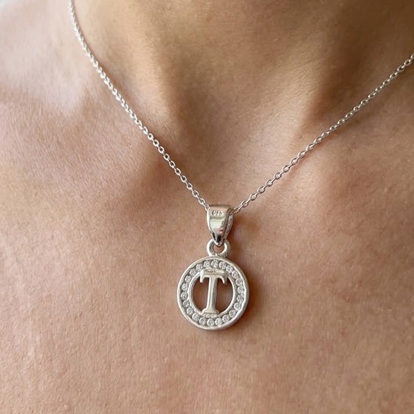 925 Sterling Silver Pendant Jewelry 1.10 G. Letter I in Circle Design (1 of 3)
