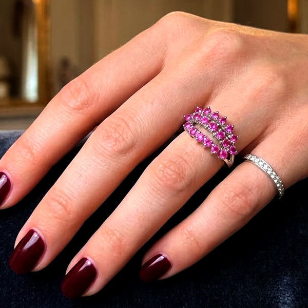 925 Sterling Silver Ring Jewelry with Pink Cubic Zirconia 3.14 Grams Size 7: Product ID: 816300103 Product Name: Natural Fashion Jewelry Weight: 0.00 CT. Size: 1.7 x 1.7 x 0.5 MM. Shape: Round Color: Pink Clarity:IF Luster: Good Gems Origin: Russia Treatment: Treated Crystal S