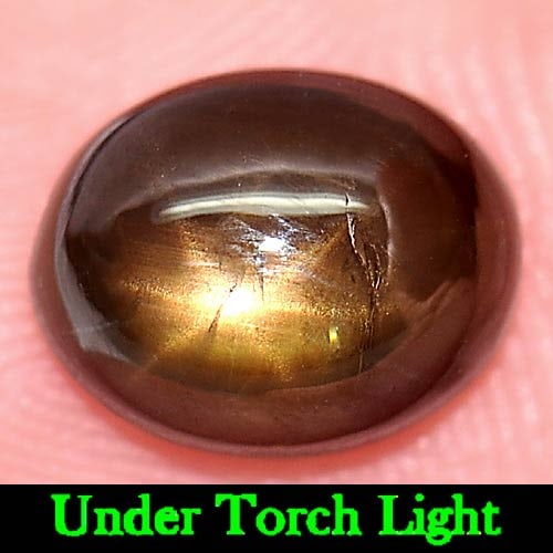 Natural Golden Star Sapphire Gemstones 6 Rays 3.05 Ct. Oval Cabochon Shape 8.7 x 6.9 Mm.: Product ID: 806158167 Product Name: Natural Star Sapphire Weight: 3.05 CT. Size: 8.7 x 6.9 x 4.6 MM. Shape: Oval Cabochon Color: Yellow Clarity:Opaque Luster: Good 6 Rays Star Gems Origin: Thailand Tr