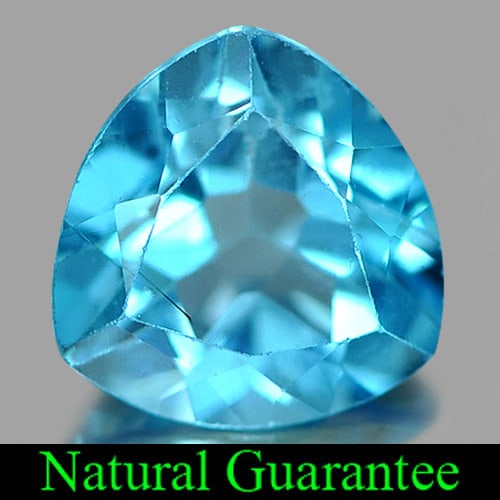 Natural Swiss Blue Topaz Gemstones 2.69 Ct. Trilliant Gemstones 8.9 x 8.8 Mm.: Product ID: 807162989 Product Name: Natural Blue Topaz Weight: 2.69 CT. Size: 8.9 x 8.8 x 5 MM. Shape: Trilliant Color: Blue Clarity:VSI Luster: Good Gems Origin: Brazil Treatment: Treated Crystal Str