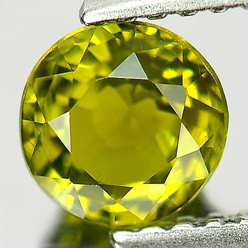 Natural Yellowish Green Tourmaline Gemstones 0.81 Ct. Round Shape 5.7 Mm.: Product ID: 807246727 Product Name: Natural Tourmaline Weight: 0.81 CT. Size: 5.7 x 5.7 x 3.8 MM. Shape: Round Color: Green Clarity:VSI Luster: Good Gems Origin: Nigeria Treatment: Unheated Crystal St