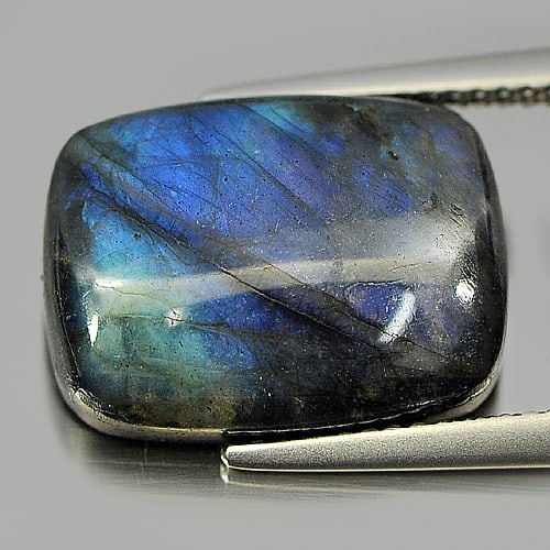 Natural Multi Color Blue Labradorite Doublet Gemstones 9.22 Ct. Baguette Cabochon Shape 16 x 11.8 (1 of 3)