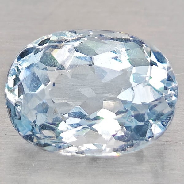 Natural Baby Blue Aquamarine Gemstones 1.06 Ct. Oval Shape 7.4 x 5.5 Mm.: Product ID: 800812336 Product Name: Natural Aquamarine Weight: 1.06 CT. Size: 7.4 x 5.5 x 4.3 MM. Shape: Oval Color: Baby Blue Clarity:VSI Luster: Good Gems Origin: Brazil Treatment: Unheated Crystal 