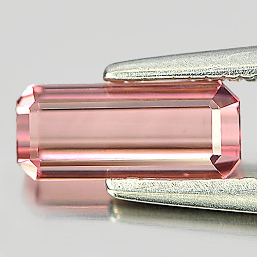 Natural Pink Tourmaline Gemstones 0.83 Ct. Octagon Shape 8.3 x 3.5 Mm.: Product ID: 807248301 Product Name: Natural Tourmaline Weight: 0.83 CT. Size: 8.3 x 3.5 x 2.8 MM. Shape: Octagon Color: Pink Clarity:VS Luster: Good Gems Origin: Nigeria Treatment: Unheated Crystal St